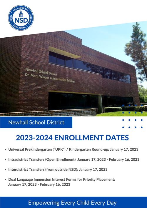 2023-2024 Enrollment Dates